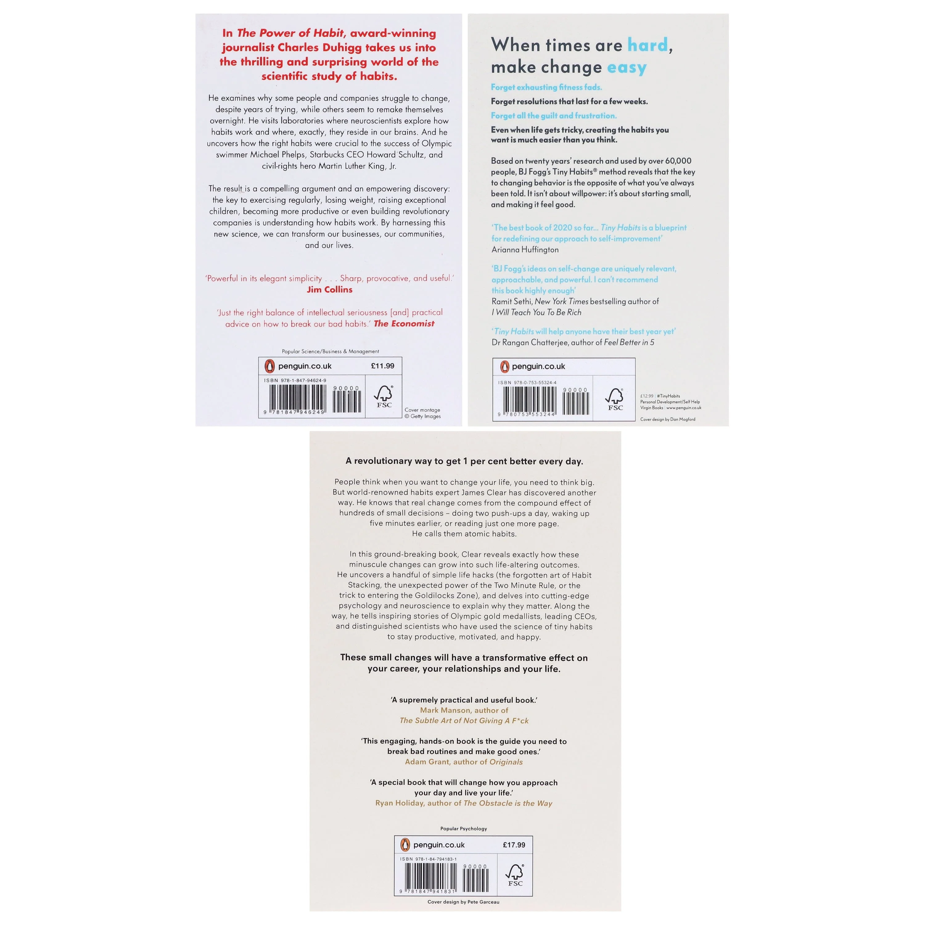 Atomic Habits, Tiny Habits & The Power of Habit: 3 Books Collection Set - Non Fiction - Paperback - Image 3