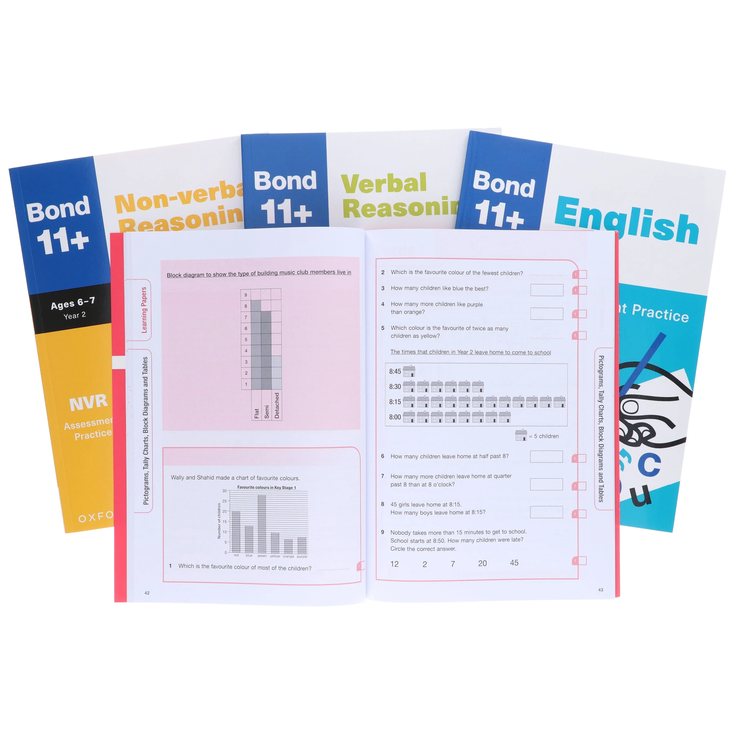 Bond 11+ Maths and English Verbal & Non-Verbal Reasoning Assessment Practice 4 Books Collection Set – Ages 6-7 Years- Paperback - Image 5