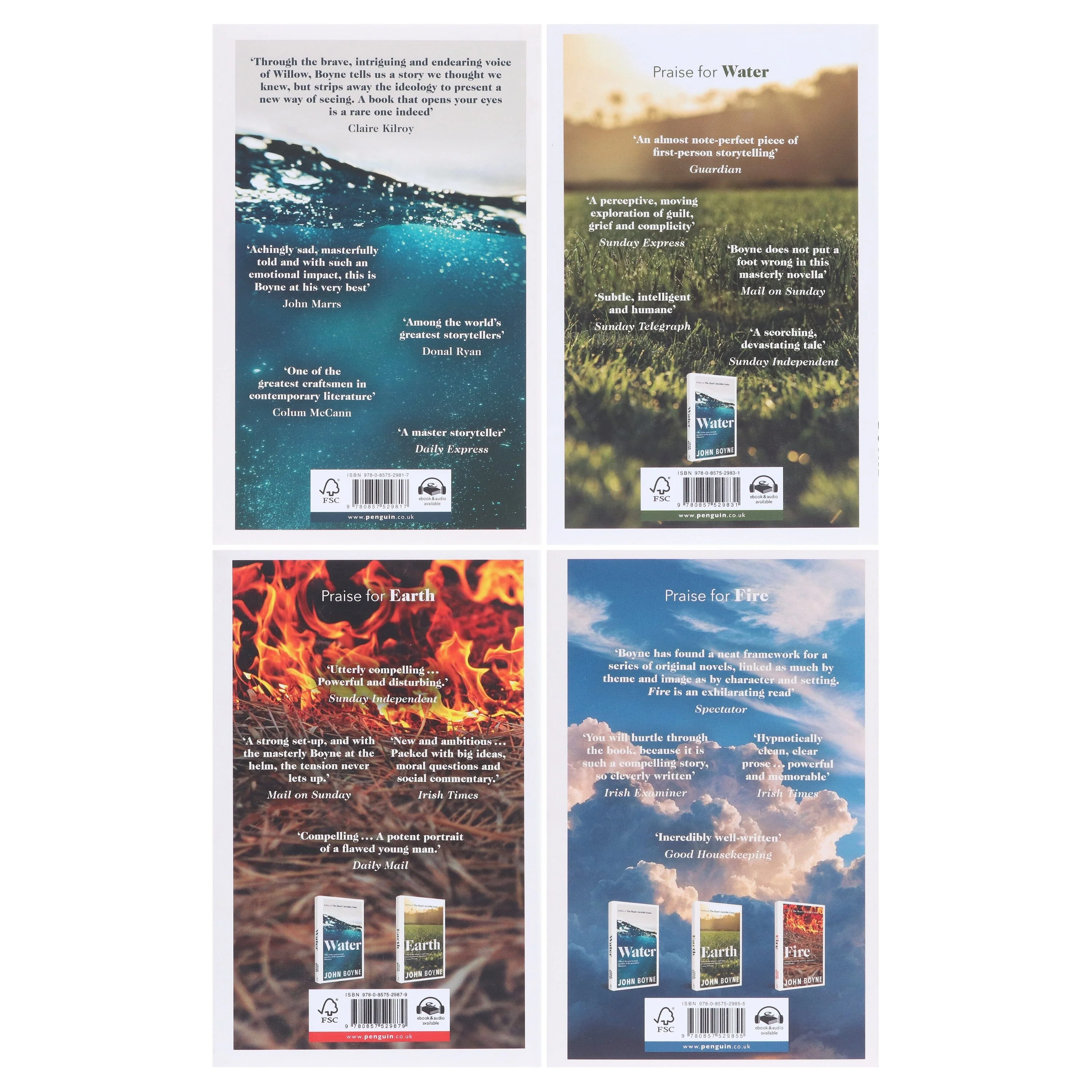John Boyne Collection (Water, Earth, Fire & Air) 4 Books Set - Fiction - Hardback - Image 3