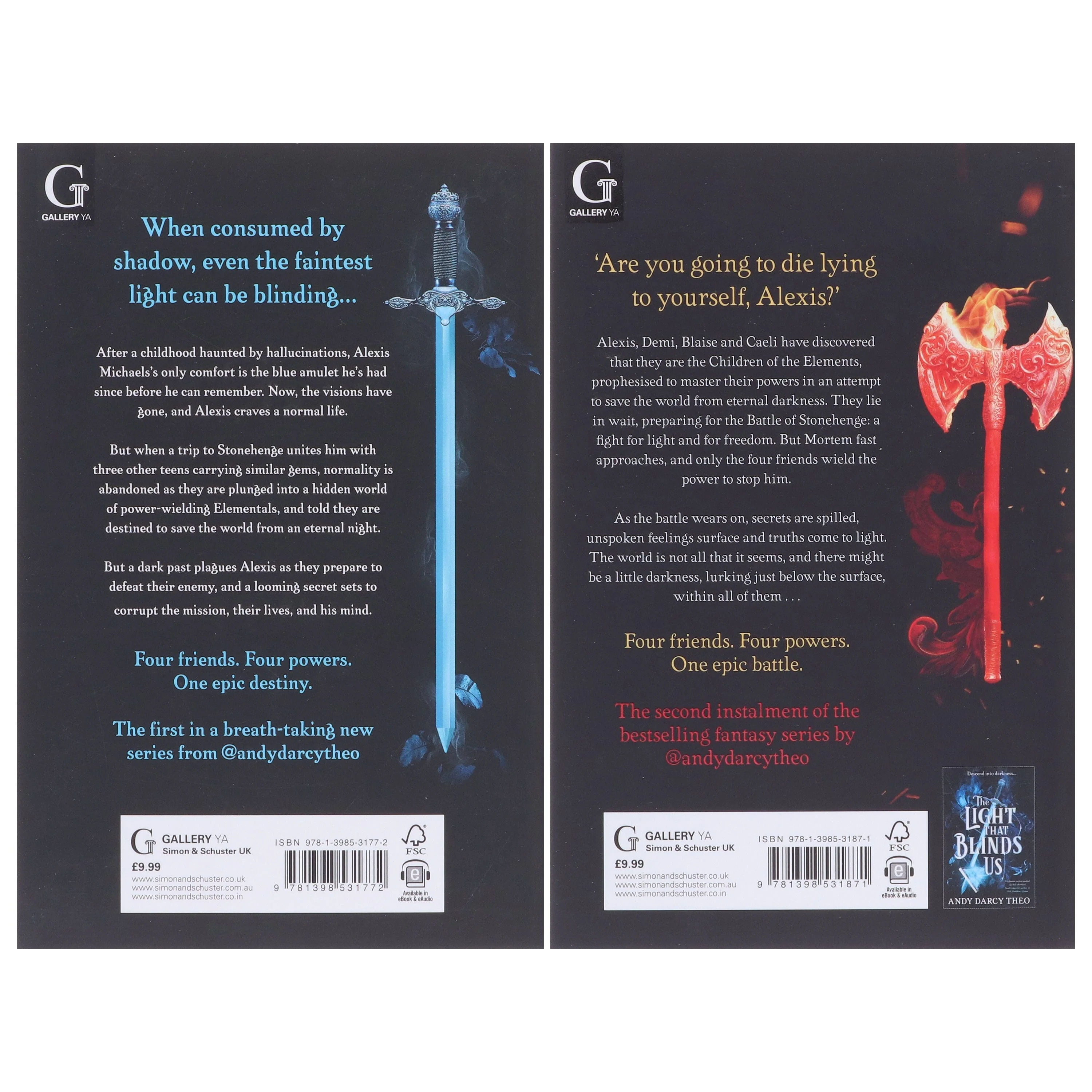 Light That Blinds Us Series by Andy Darcy Theo 2 Books Collection Set - Ages 12 Years+ - Paperback - Image 3