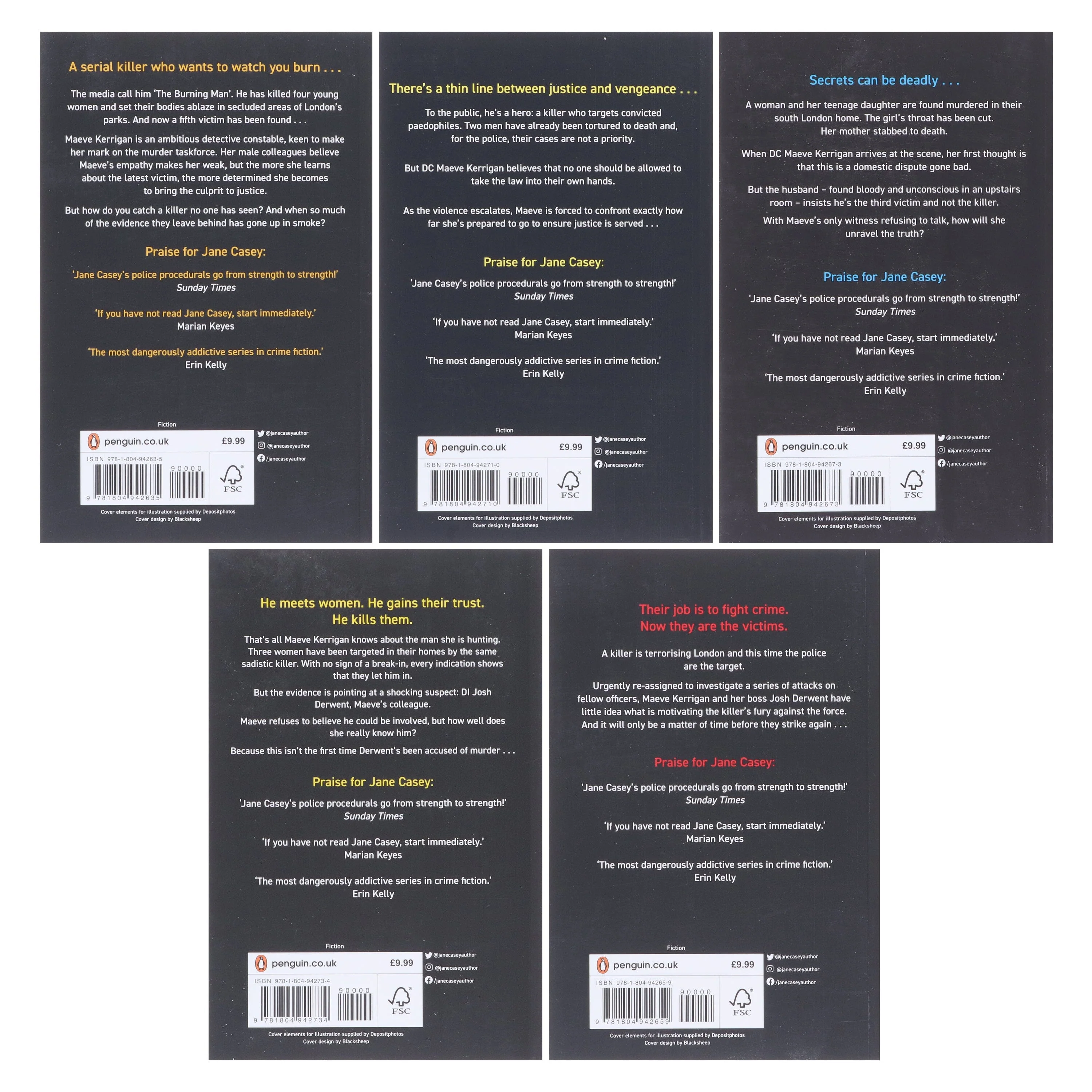 Maeve Kerrigan Series (Book 1-5) by Jane Casey 5 Books Collection Set - Fiction - Paperback - Image 3