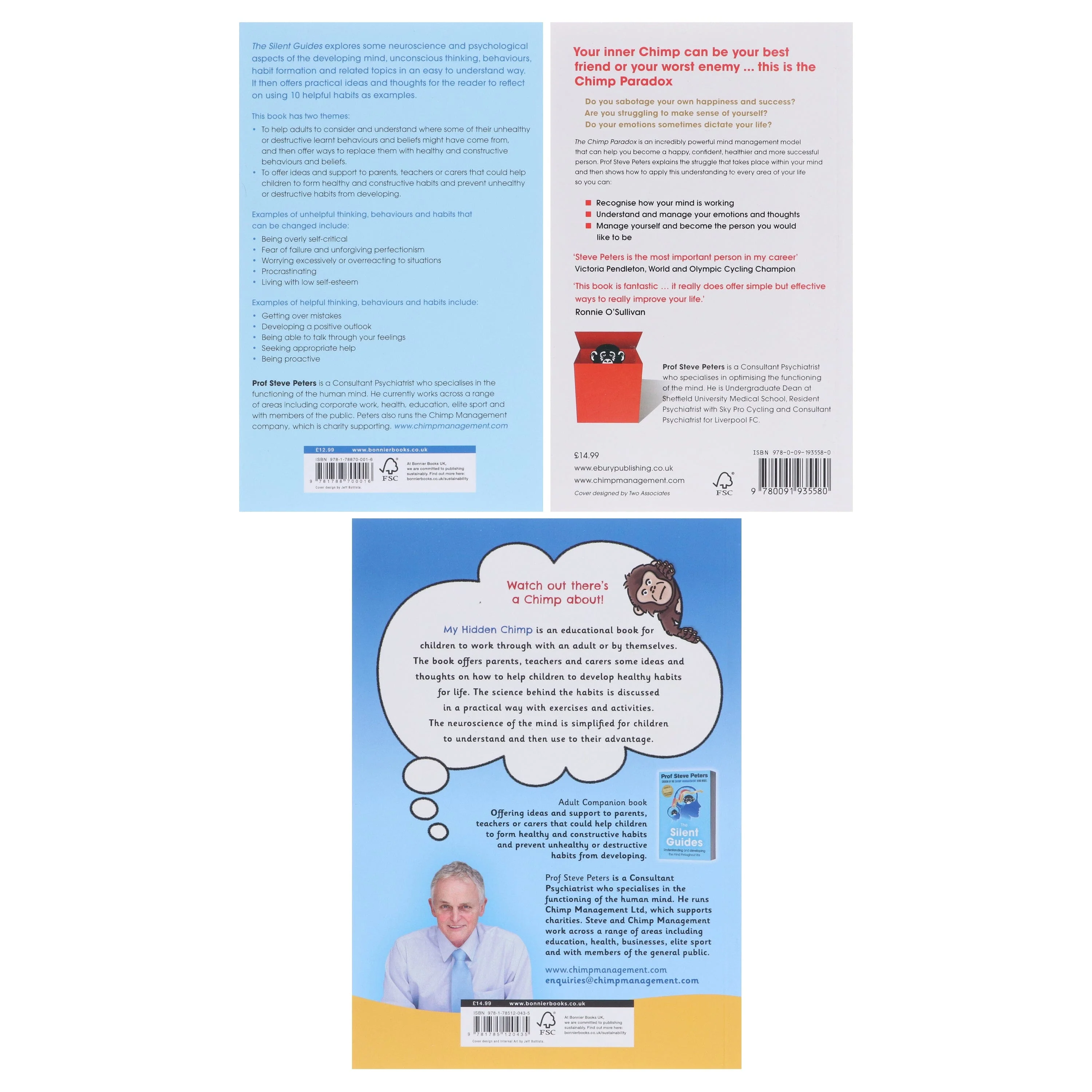 Chimp Paradox 3 Books Collection Set By Prof Steve Peters - Non Fiction - Paperback - Image 3