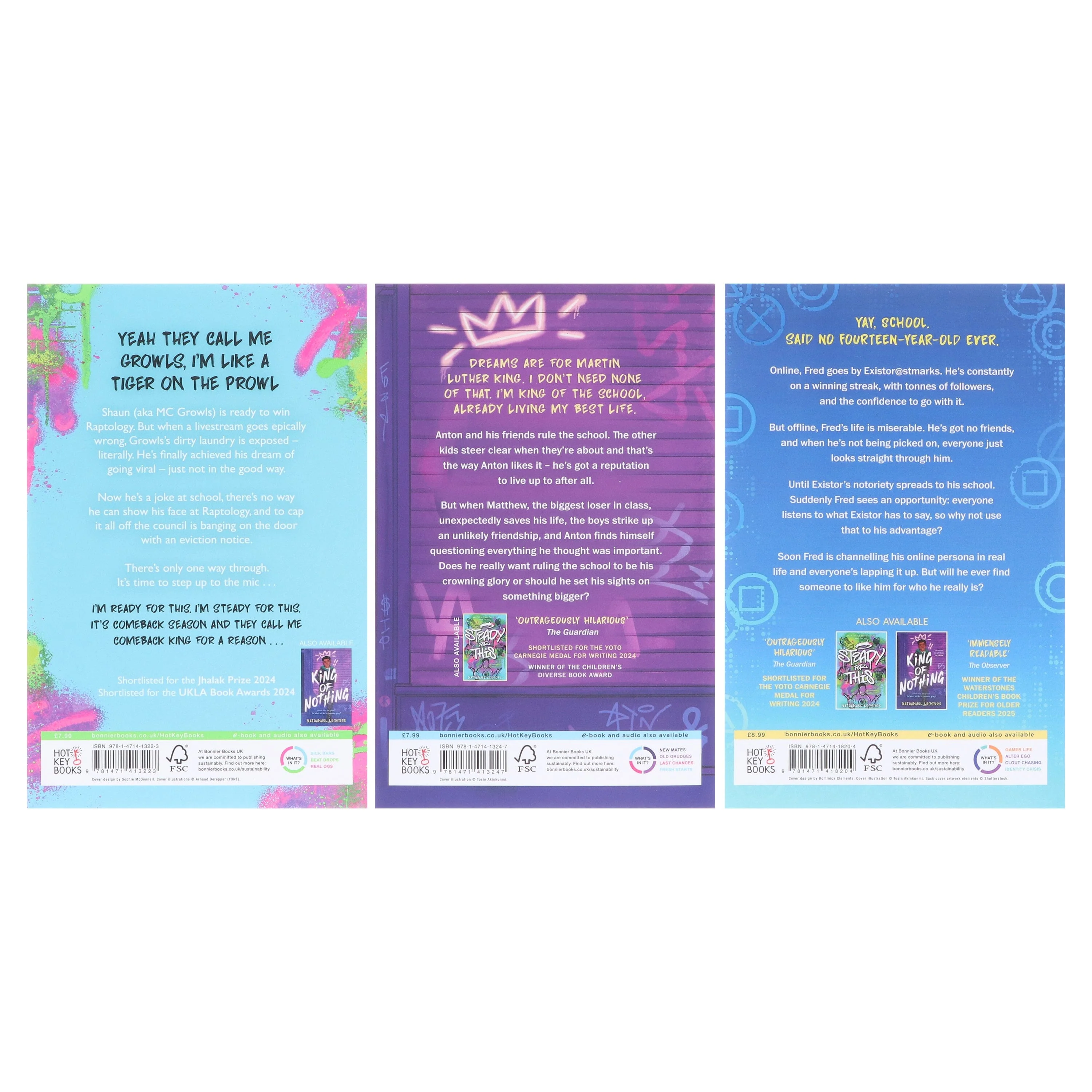 Nathanael Lessore Collection (Steady For This, King of Nothing & What Happens Online) 3 Books Set - Ages 11+ - Paperback - Image 3