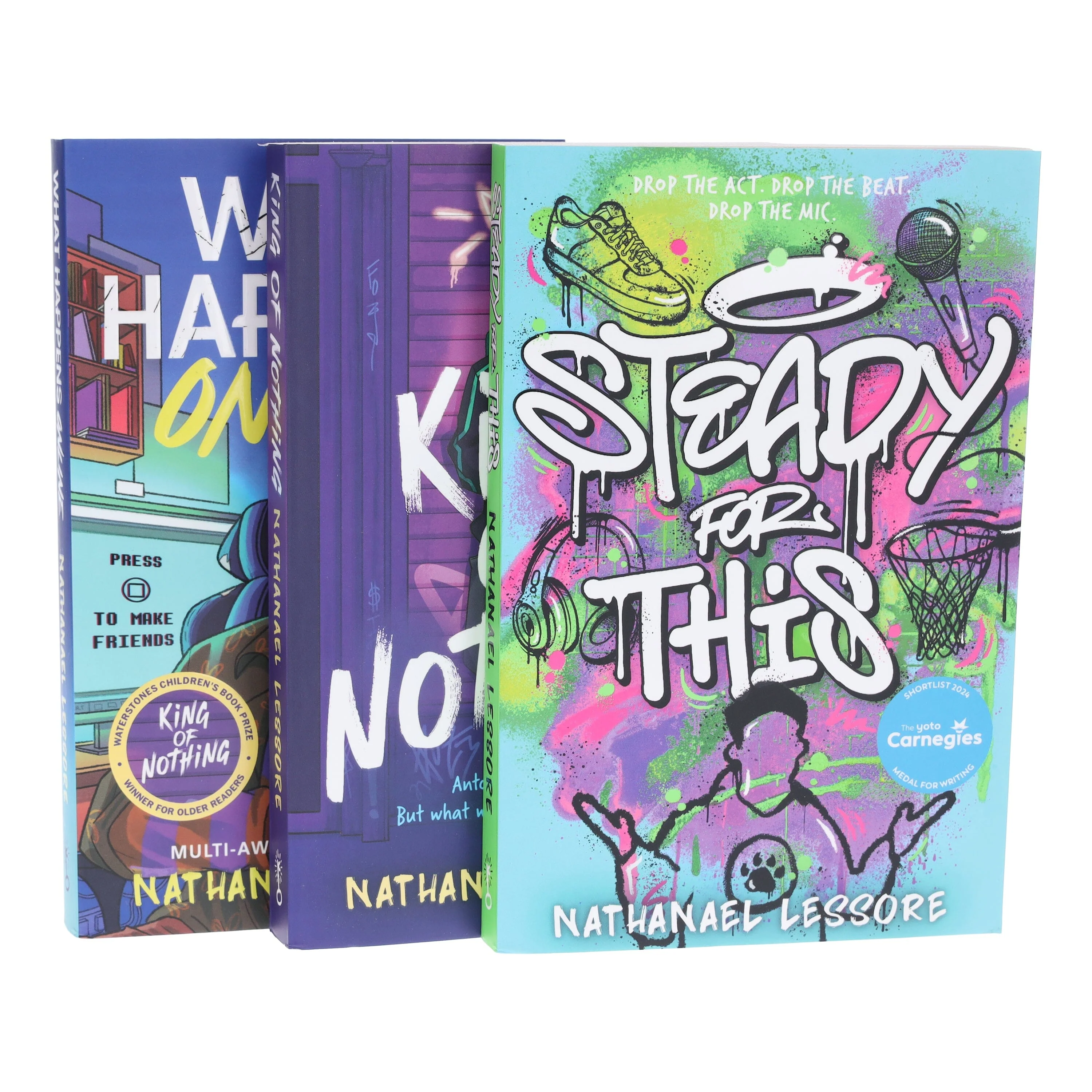 Nathanael Lessore Collection (Steady For This, King of Nothing & What Happens Online) 3 Books Set - Ages 11+ - Paperback - Image 4