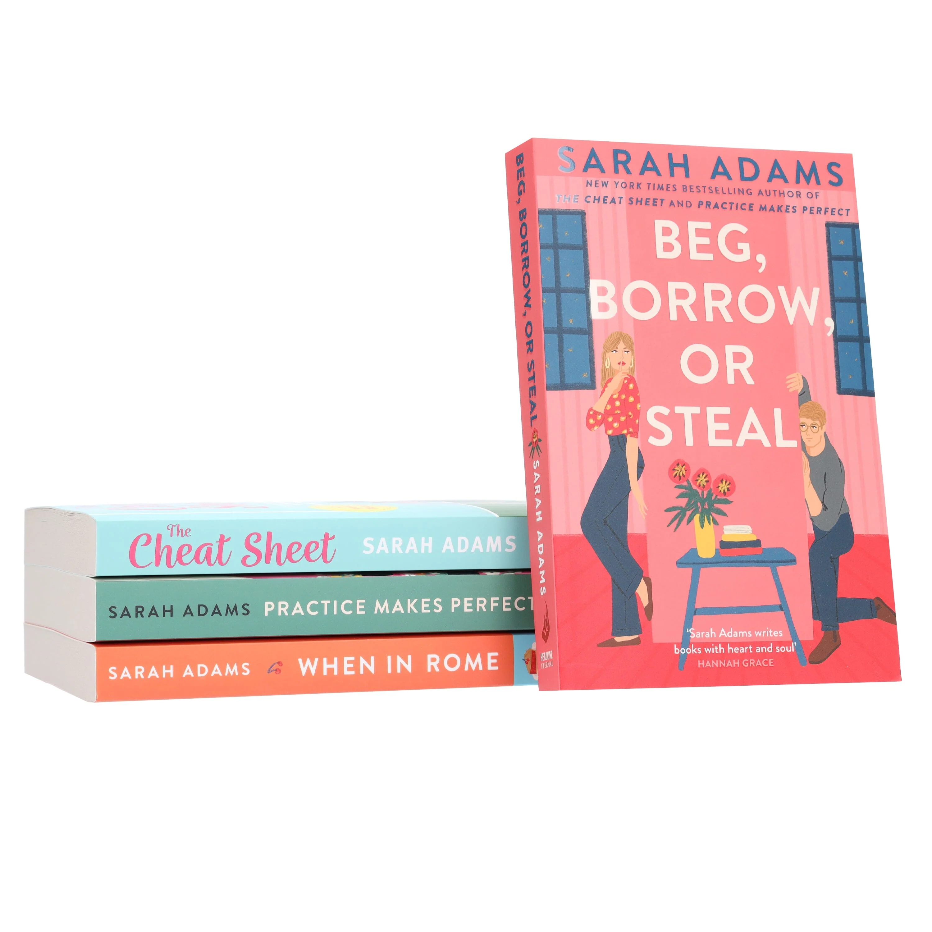 Sarah Adams Collection (The Cheat Sheet, When in Rome, Practice Makes Perfect & Beg, Borrow, or Steal) 4 Books Set - Fiction - Paperback - Image 4