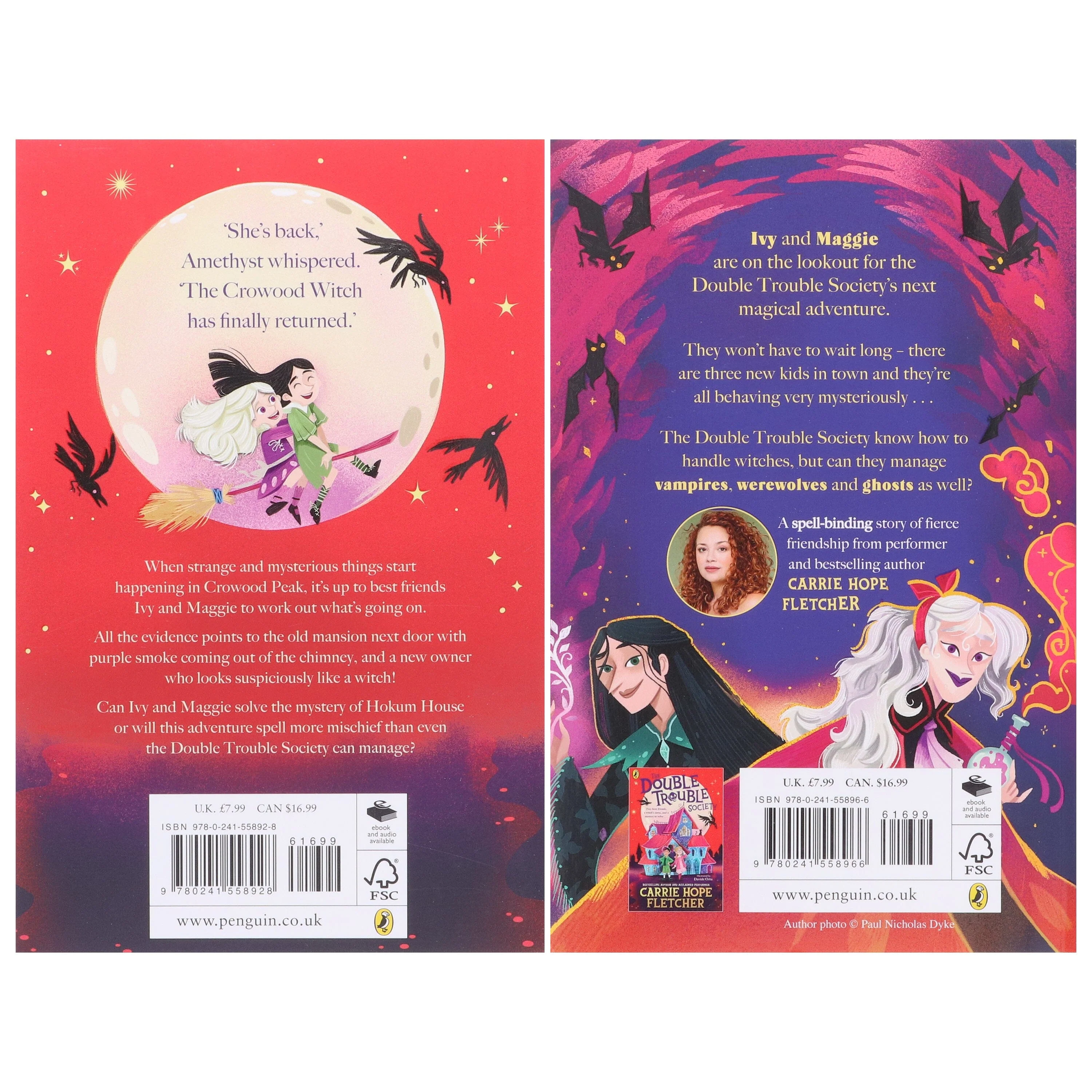 The Double Trouble Society Series by Carrie Hope Fletcher Illustrated 2 Books Collection Set - Ages 9-11 - Paperback - Image 3