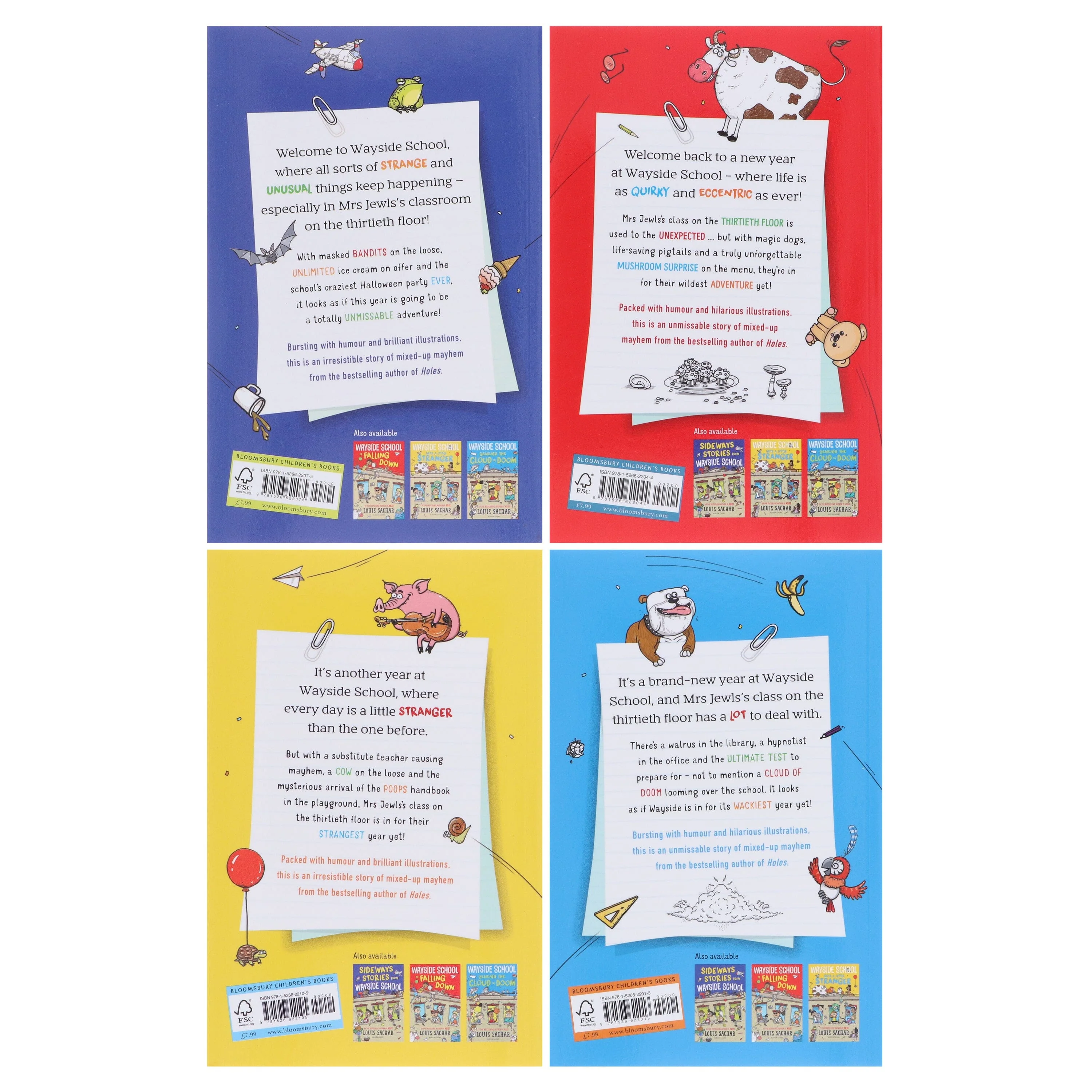 Wayside School Series (Book 1-4) by Louis Sachar Illustrated 4 Books Collection Set - Ages 7-12 - Paperback - Image 3